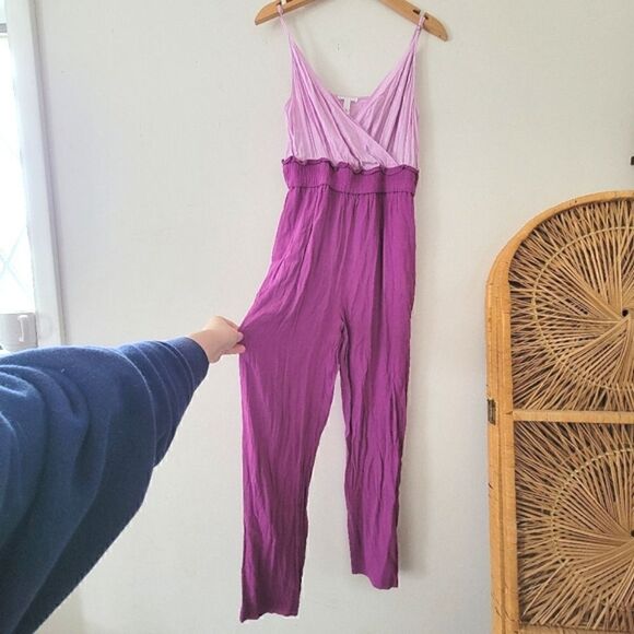 Leith Colorblock Jumpsuit Purple M - Picture 5 of 8